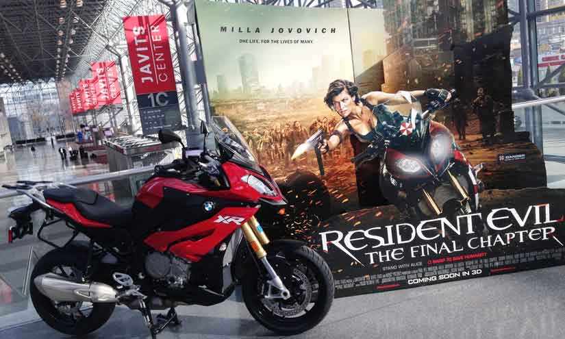 BMW's 1000XR makes its movie debut in Resident Evil movie.